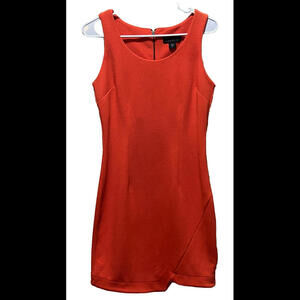 Express Vibrant Orange Mini Dress